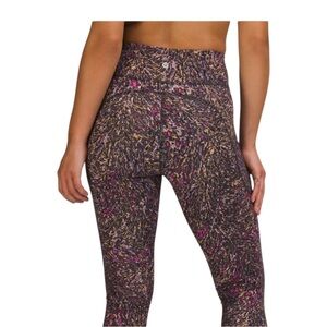 Lululemon Invigorate Crop Leggings Size 4 Topography Multi